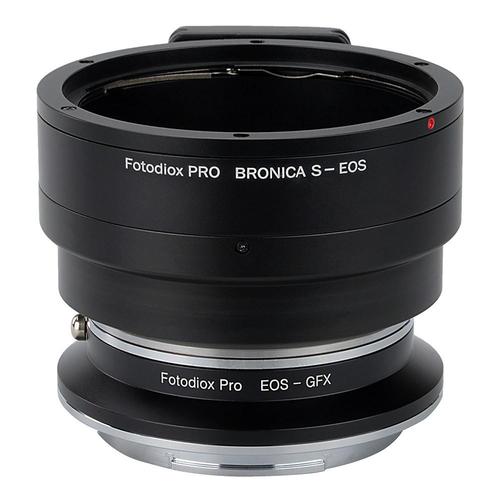 더블 어댑터가 Bronica GS-1 (PG) 마운트 SLR 및 Canon EOS (EF / EF-S) D / SLR 렌즈를 후지 필름 G 마운트 GFX 미러리스 디지털 카메라에 장착합니다-Bronica S 마운트 및 Canon EOS (EF / EF-S) D / SLR 렌즈 - 후지 필름 G- 마운트 GFX 미러리스 디